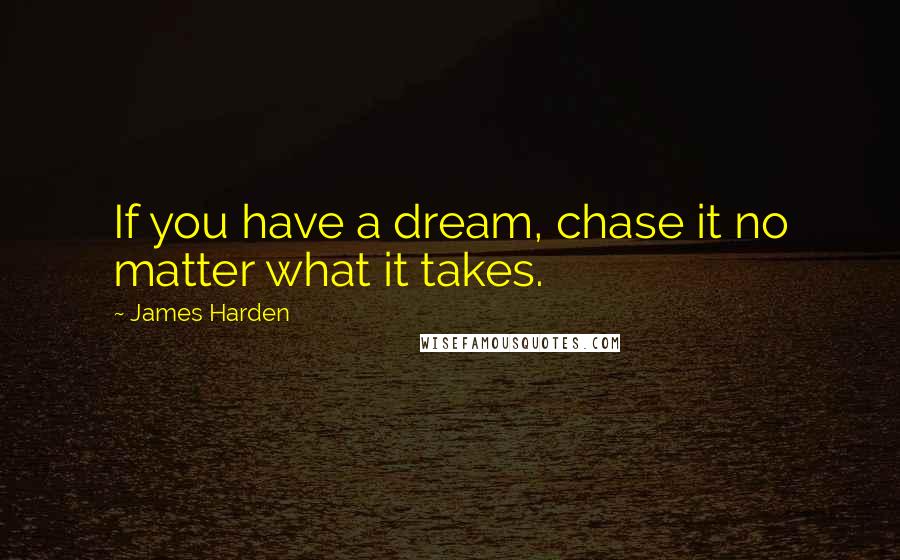 James Harden quotes: If you have a dream, chase it no matter what it takes.