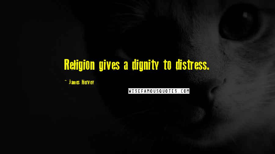 James Hervey quotes: Religion gives a dignity to distress.