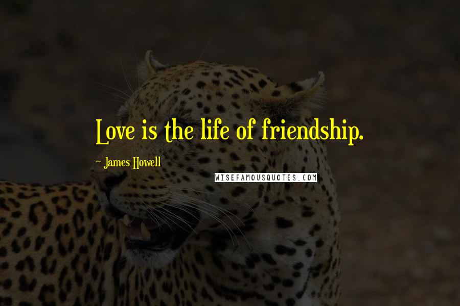James Howell quotes: Love is the life of friendship.