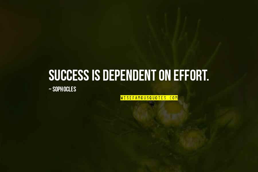 James Hunt Quotes By Sophocles: Success is dependent on effort.