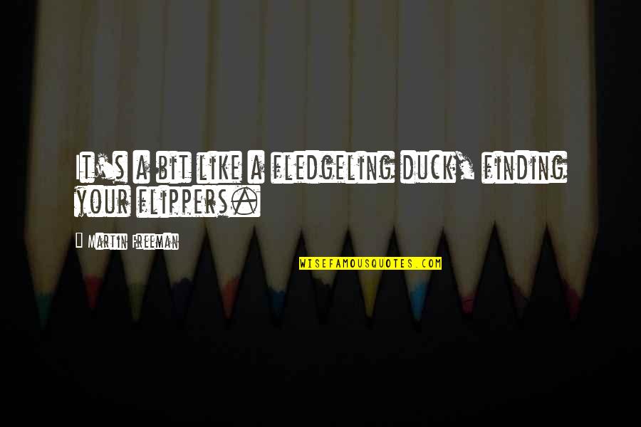 James Iredell Quote Quotes By Martin Freeman: It's a bit like a fledgeling duck, finding James Iredell Quote Quotes By Martin Freeman: It's a bit like a fledgeling duck, finding