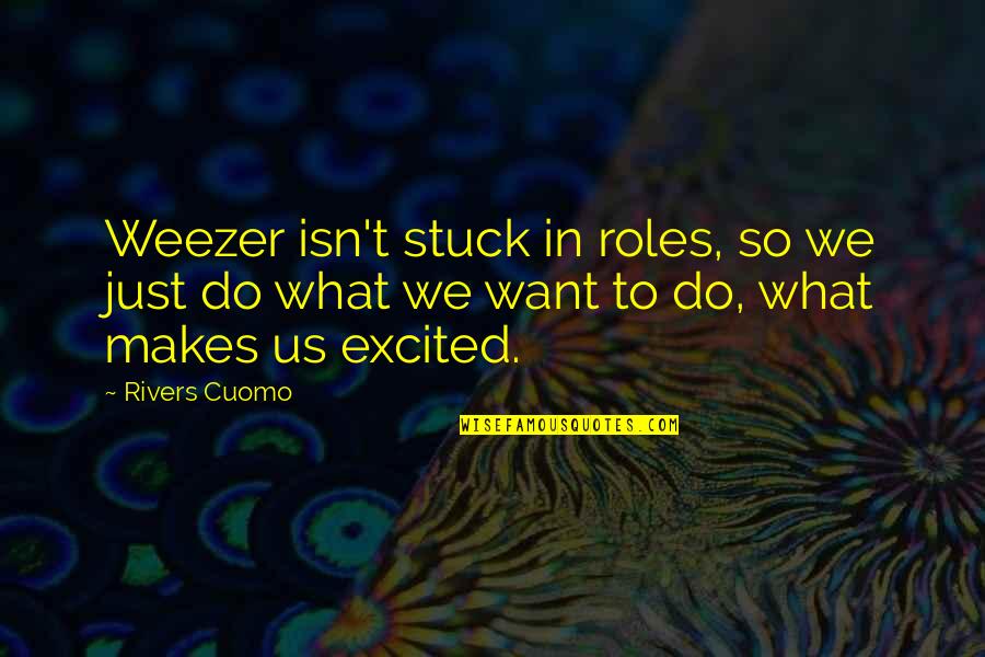 James Joyce History Nightmare Quotes By Rivers Cuomo: Weezer isn't stuck in roles, so we just James Joyce History Nightmare Quotes By Rivers Cuomo: Weezer isn't stuck in roles, so we just