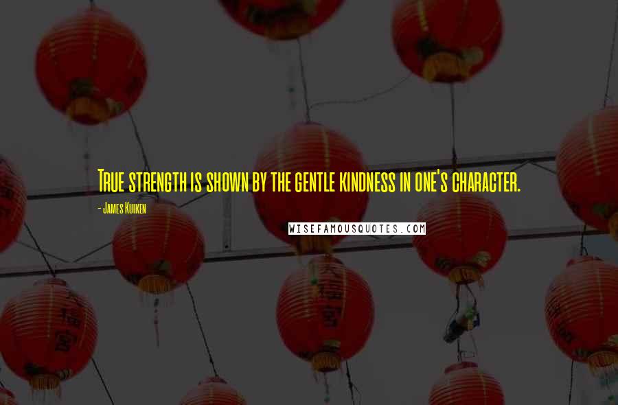 James Kuiken quotes: True strength is shown by the gentle kindness in one's character.