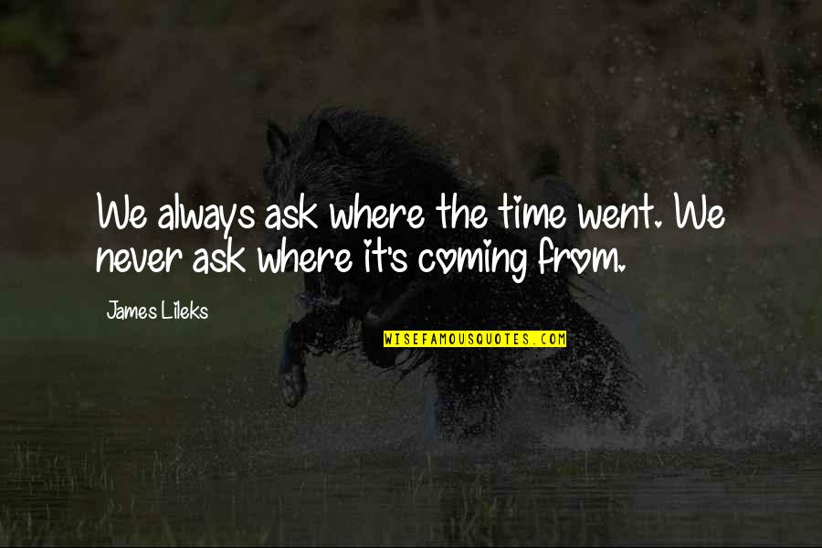 James Lileks Quotes By James Lileks: We always ask where the time went. We