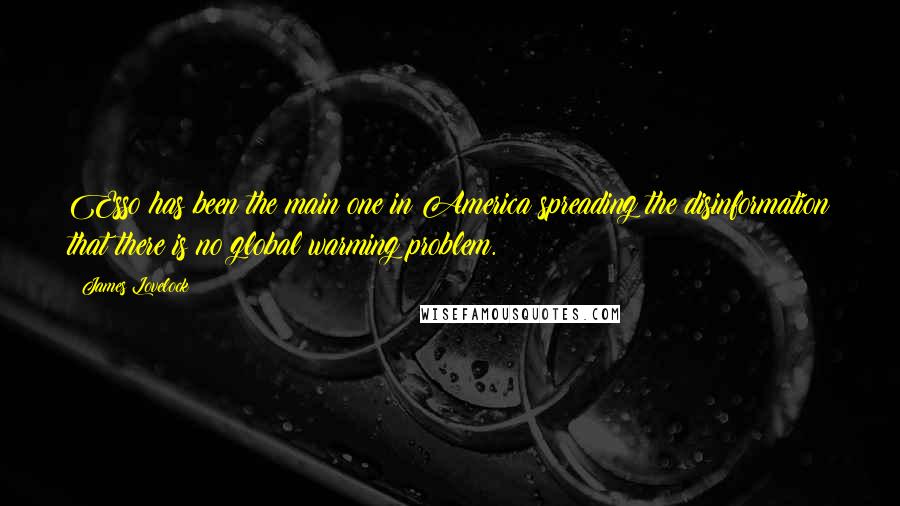 James Lovelock quotes: Esso has been the main one in America spreading the disinformation that there is no global warming problem.