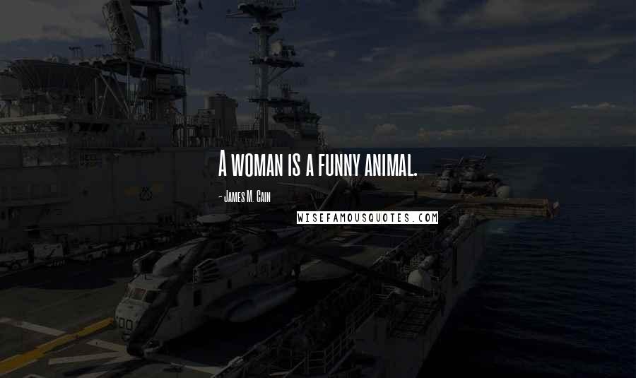 James M. Cain quotes: A woman is a funny animal.