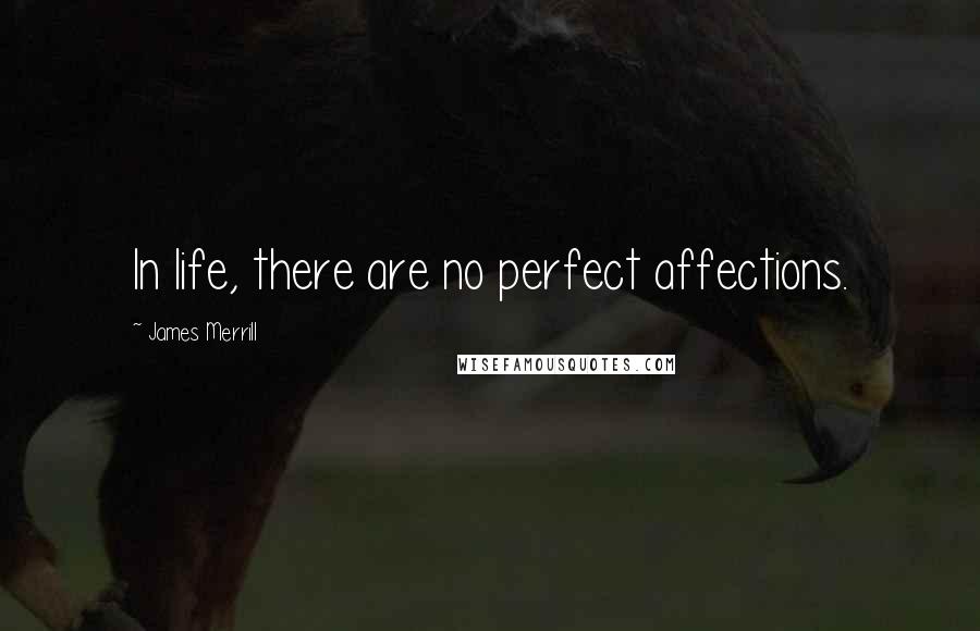 James Merrill quotes: In life, there are no perfect affections.