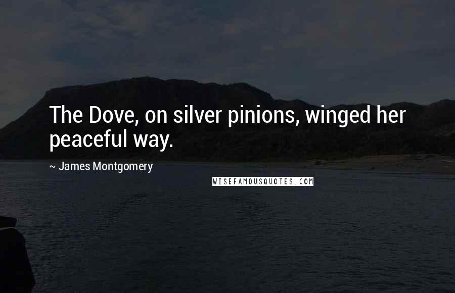 James Montgomery quotes: The Dove, on silver pinions, winged her peaceful way.