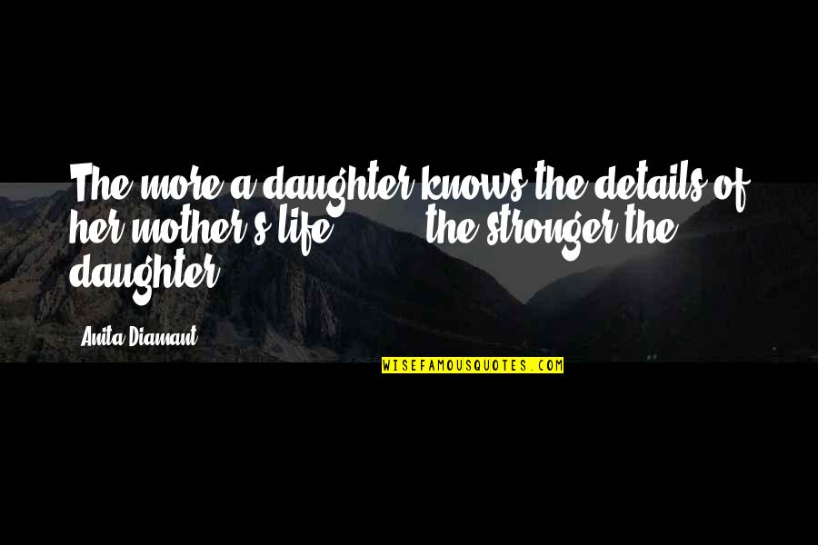James N Mattis Quotes By Anita Diamant: The more a daughter knows the details of