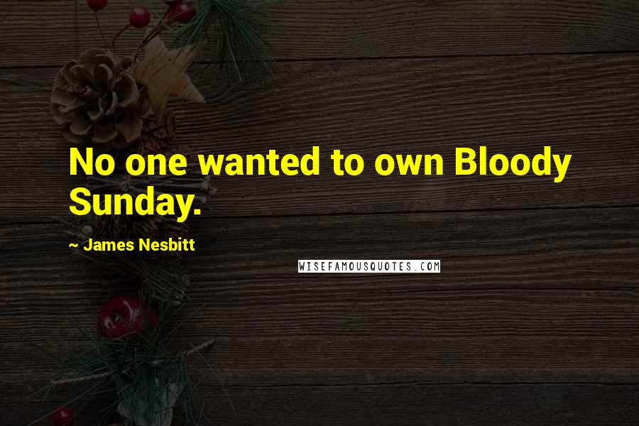 James Nesbitt quotes: No one wanted to own Bloody Sunday.