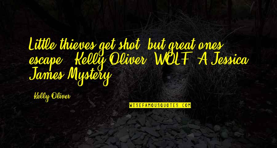 James Oliver Quotes By Kelly Oliver: Little thieves get shot, but great ones escape."