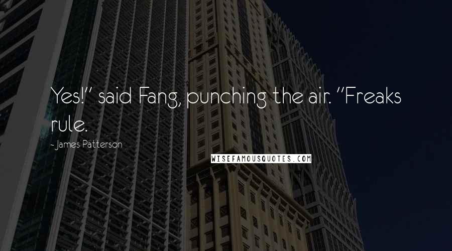 James Patterson quotes: Yes!" said Fang, punching the air. "Freaks rule.