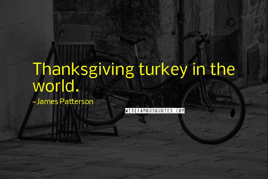 James Patterson quotes: Thanksgiving turkey in the world.