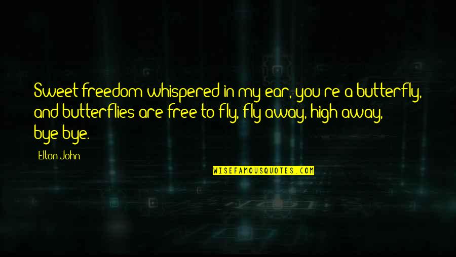 James Petigru Boyce Quotes By Elton John: Sweet freedom whispered in my ear, you're a