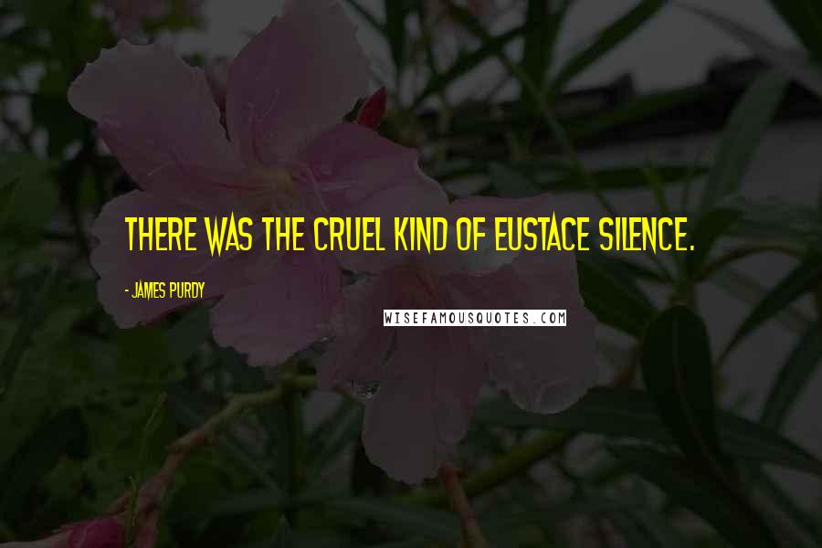 James Purdy quotes: There was the cruel kind of Eustace silence.
