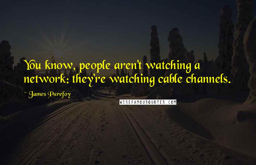 James Purefoy quotes: You know, people aren't watching a network: they're watching cable channels.