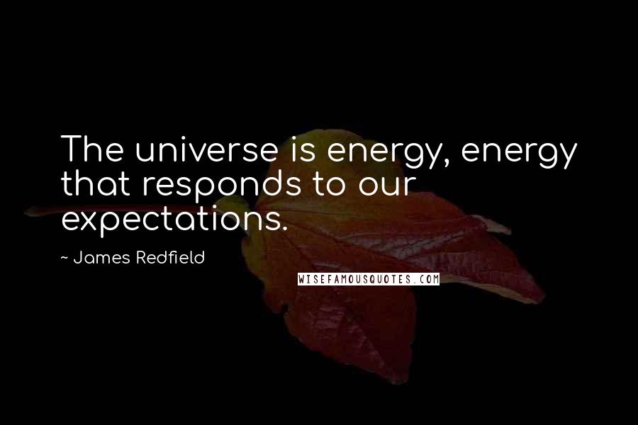 James Redfield quotes: The universe is energy, energy that responds to our expectations.