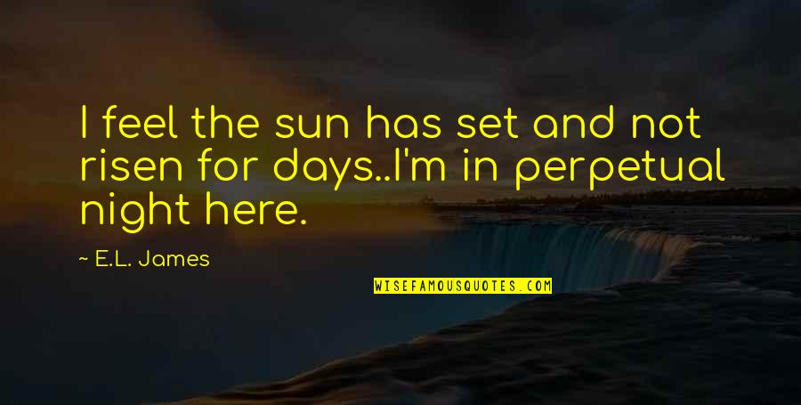James Risen Quotes By E.L. James: I feel the sun has set and not