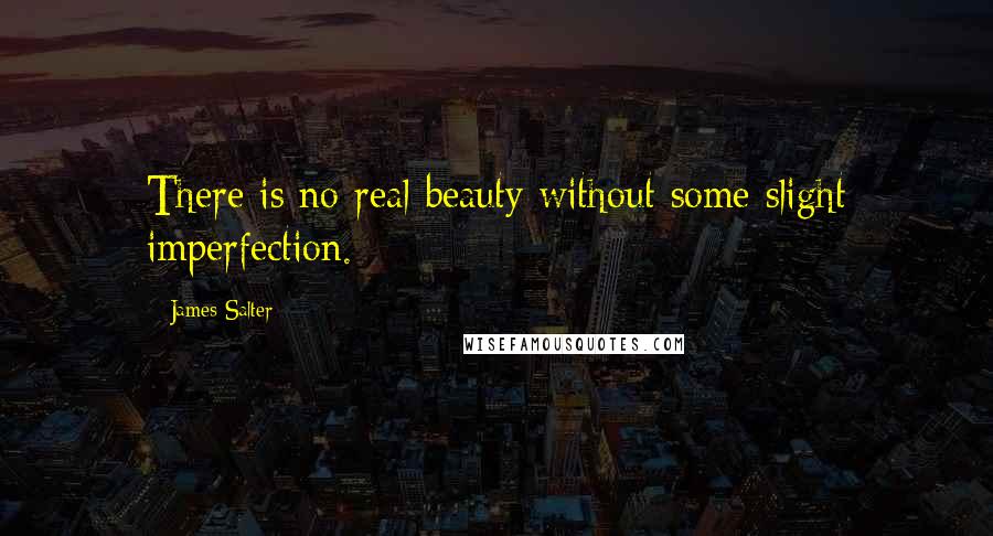 James Salter quotes: There is no real beauty without some slight imperfection.
