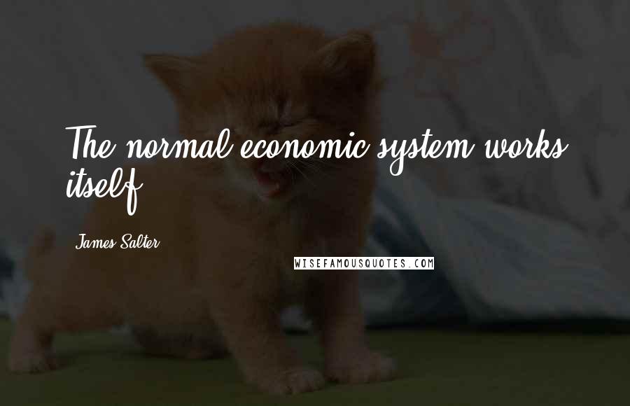 James Salter quotes: The normal economic system works itself.