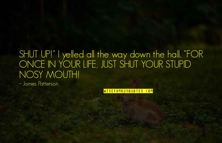 James The Just Quotes By James Patterson: SHUT UP!" I yelled all the way down
