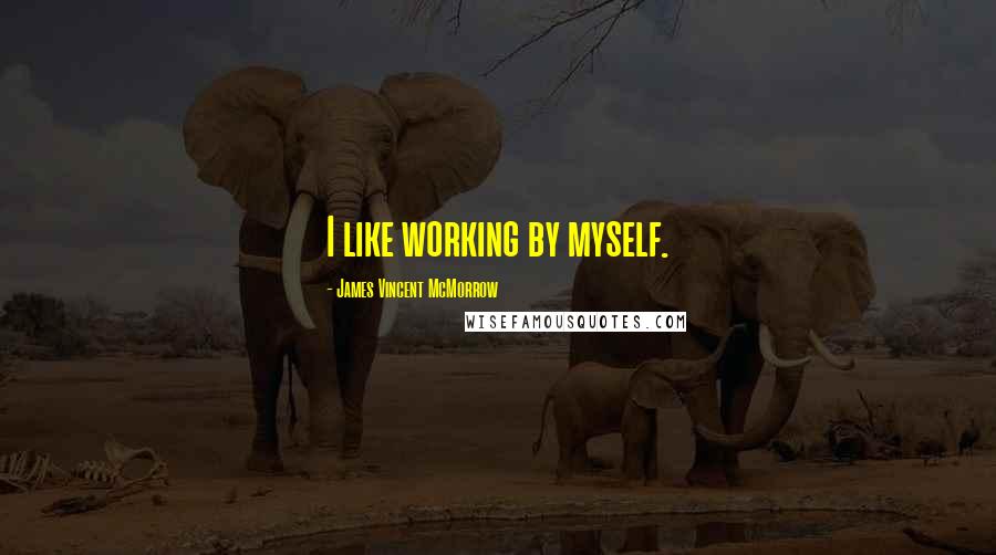 James Vincent McMorrow quotes: I like working by myself.