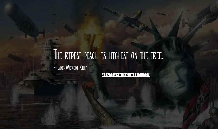 James Whitcomb Riley quotes: The ripest peach is highest on the tree.