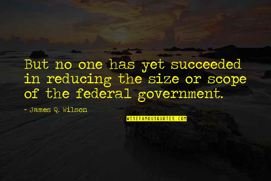 James Wilson Quotes By James Q. Wilson: But no one has yet succeeded in reducing
