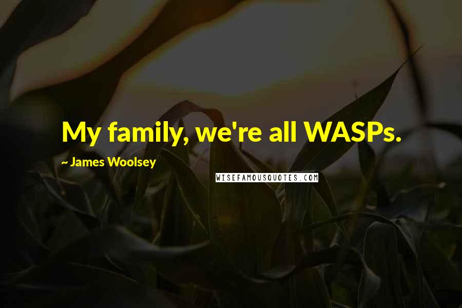James Woolsey quotes: My family, we're all WASPs.