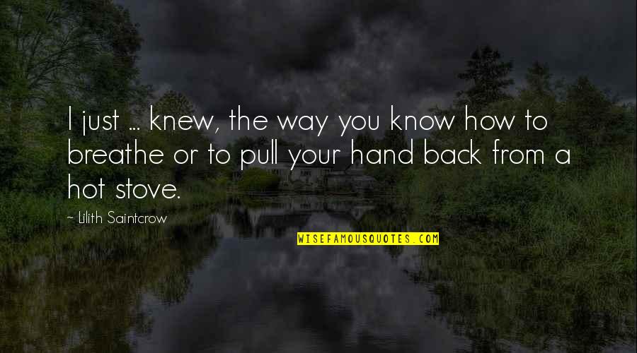 Jameson Flower Quotes By Lilith Saintcrow: I just ... knew, the way you know Jameson Flower Quotes By Lilith Saintcrow: I just ... knew, the way you know
