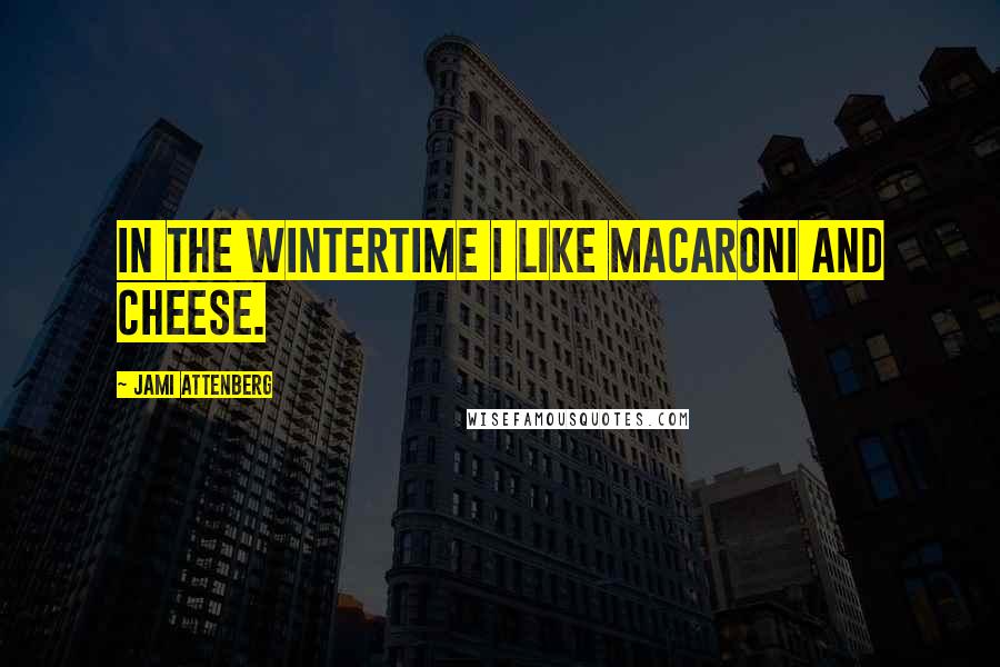 Jami Attenberg quotes: In the wintertime I like macaroni and cheese.