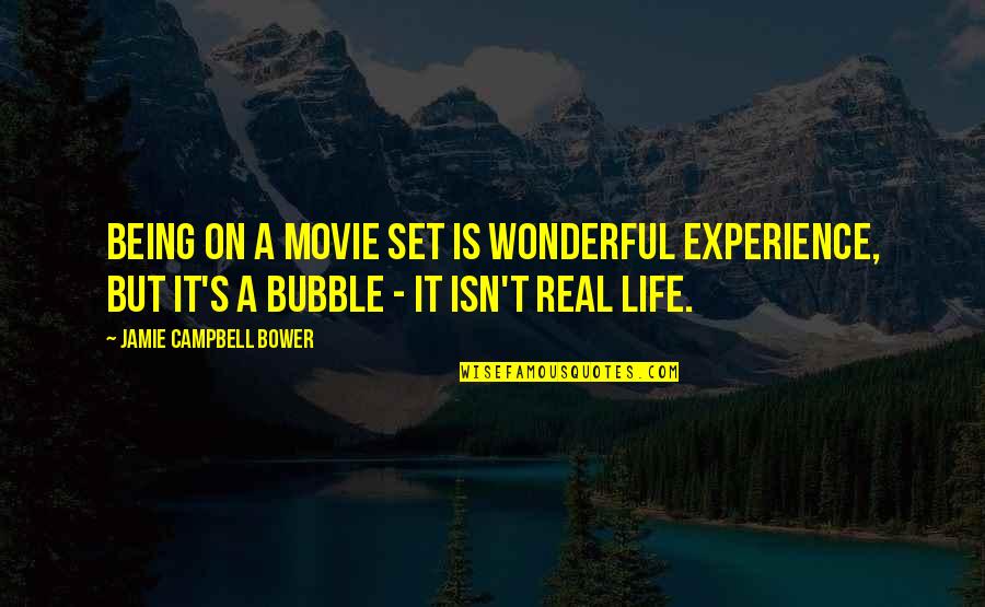 Jamie Campbell Bower Quotes By Jamie Campbell Bower: Being on a movie set is wonderful experience, Jamie Campbell Bower Quotes By Jamie Campbell Bower: Being on a movie set is wonderful experience,