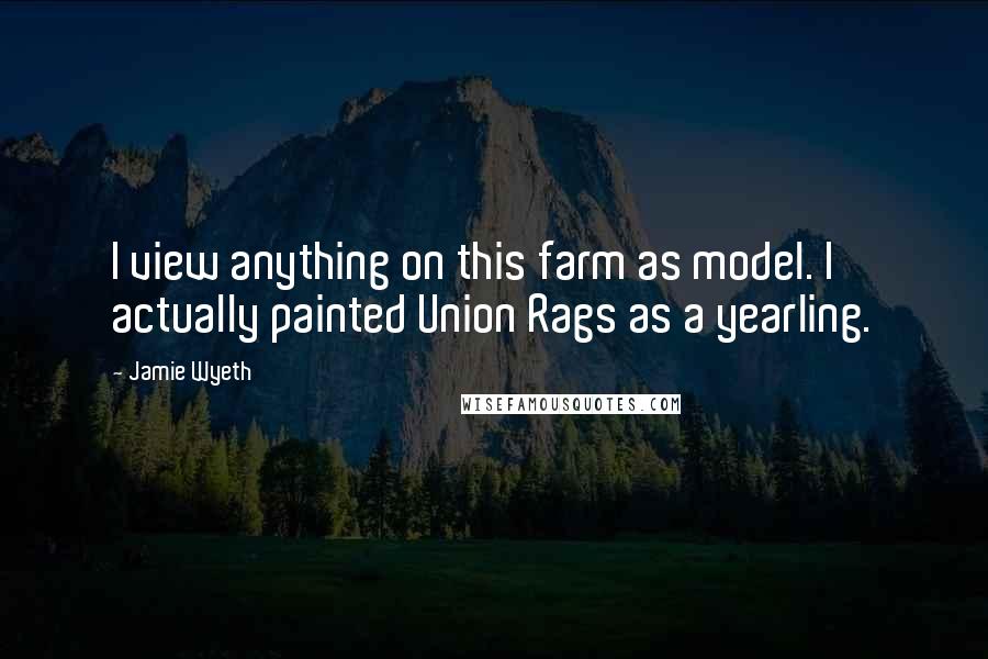 Jamie Wyeth quotes: I view anything on this farm as model. I actually painted Union Rags as a yearling.