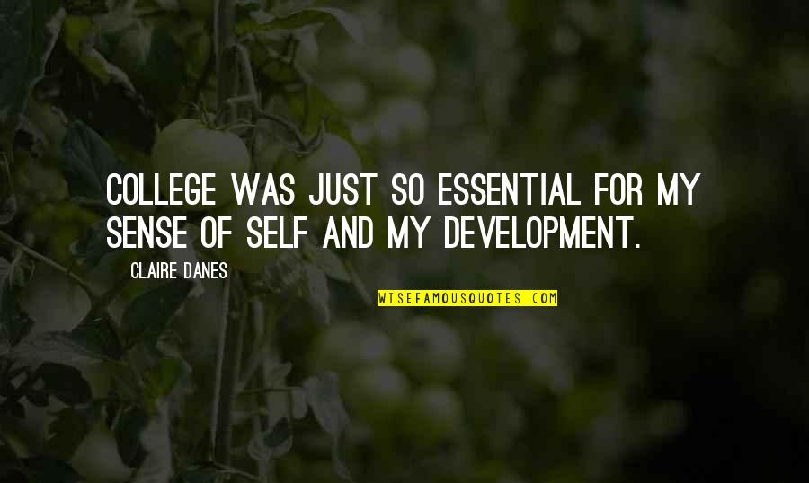 Jamir Garcia Quotes By Claire Danes: College was just so essential for my sense