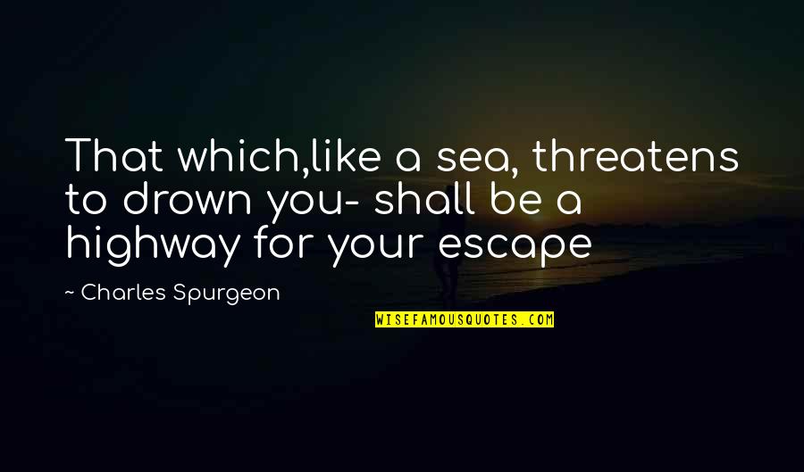 Jamon Quotes By Charles Spurgeon: That which,like a sea, threatens to drown you-