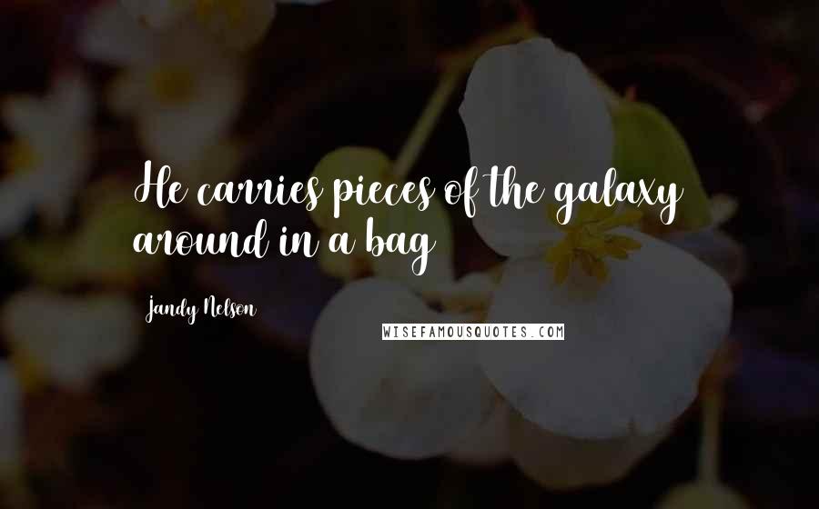 Jandy Nelson quotes: He carries pieces of the galaxy around in a bag