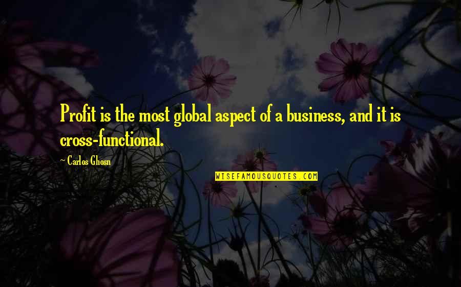 Jane Addams Hull House Quotes By Carlos Ghosn: Profit is the most global aspect of a
