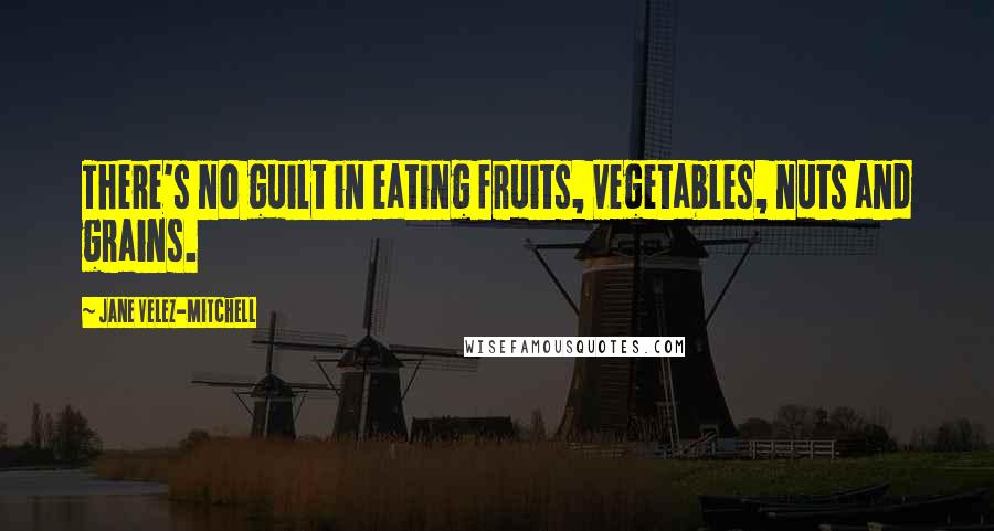 Jane Velez-Mitchell quotes: There's no guilt in eating fruits, vegetables, nuts and grains.