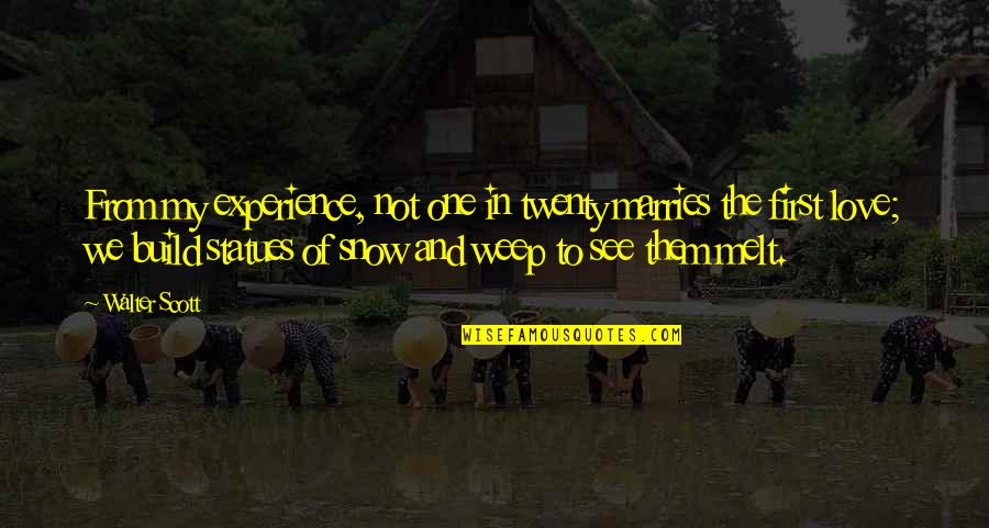 Janebled Quotes By Walter Scott: From my experience, not one in twenty marries Janebled Quotes By Walter Scott: From my experience, not one in twenty marries