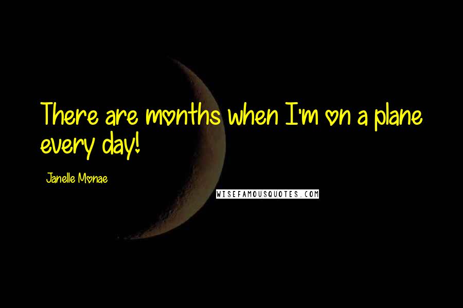 Janelle Monae quotes: There are months when I'm on a plane every day!