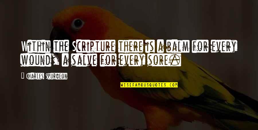 Janelli Pickens Quotes By Charles Spurgeon: Within the Scripture there is a balm for