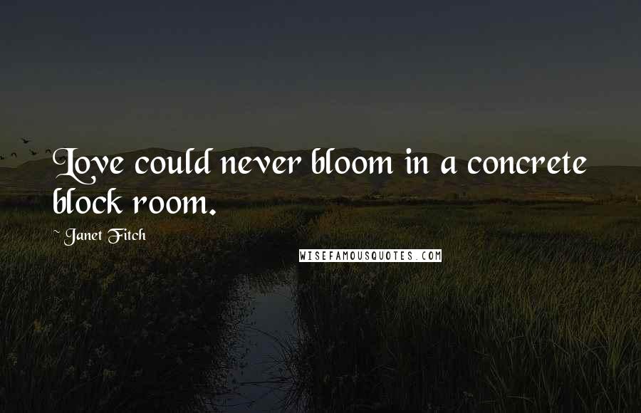 Janet Fitch quotes: Love could never bloom in a concrete block room.