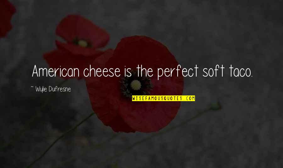 Janet Louise Stephenson Quotes By Wylie Dufresne: American cheese is the perfect soft taco.