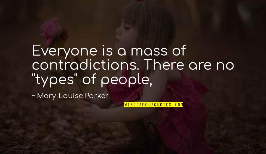 Jangan Sombong Quote Quotes By Mary-Louise Parker: Everyone is a mass of contradictions. There are