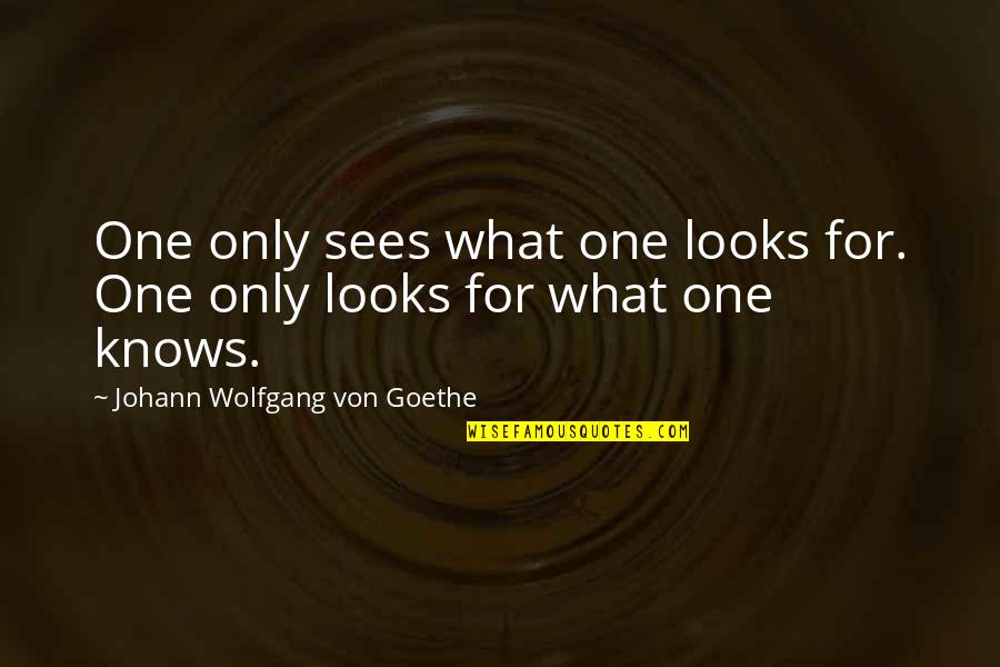 Jango Radio Quotes By Johann Wolfgang Von Goethe: One only sees what one looks for. One