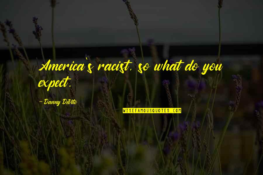 Janicke Machinery Quotes By Danny DeVito: America's racist, so what do you expect.