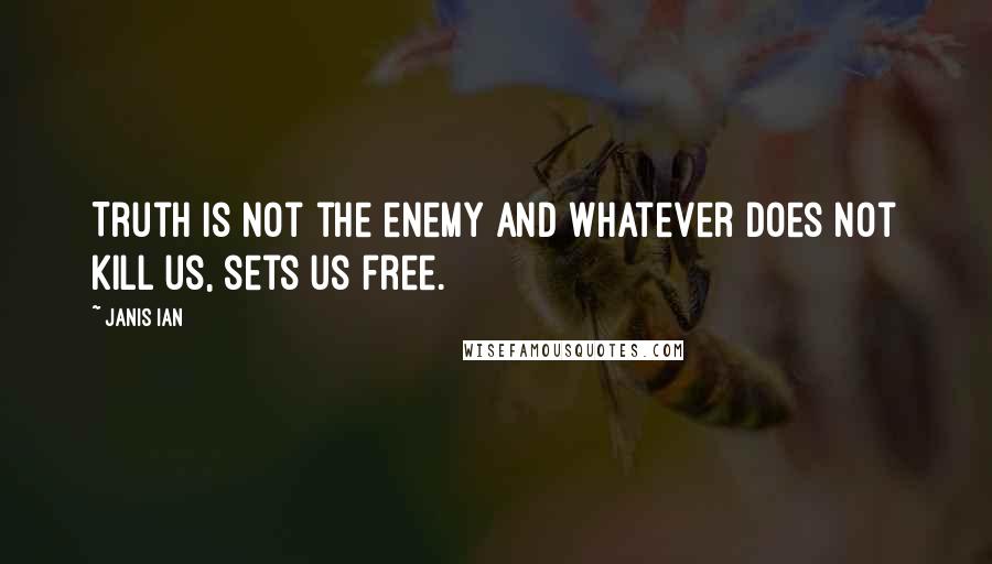 Janis Ian quotes: Truth is not the enemy and whatever does not kill us, sets us free.