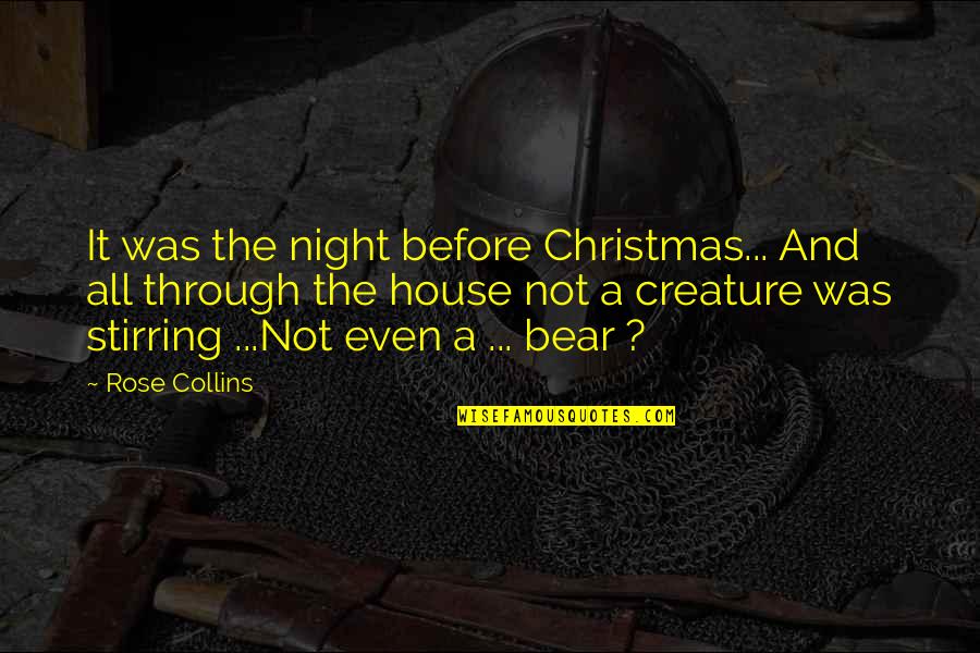 Janjira Sombatpoonsiri Quotes By Rose Collins: It was the night before Christmas... And all