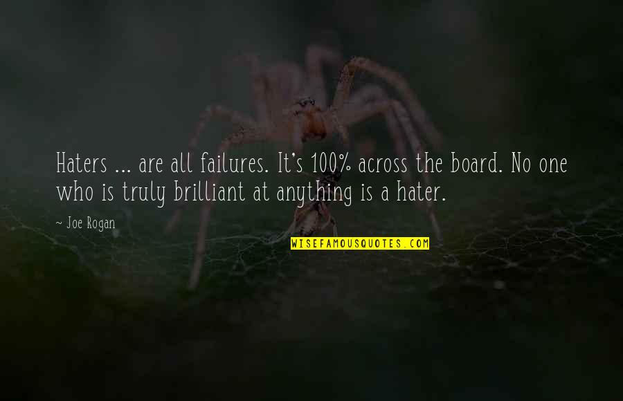 Jannati Aurat Quotes By Joe Rogan: Haters ... are all failures. It's 100% across Jannati Aurat Quotes By Joe Rogan: Haters ... are all failures. It's 100% across