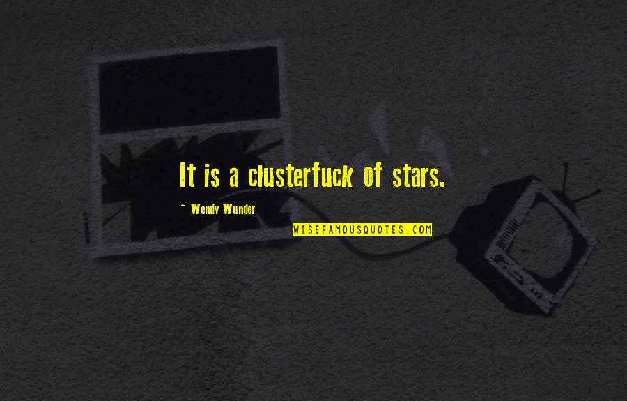 Janneys Small Engine Repair Quotes By Wendy Wunder: It is a clusterfuck of stars.